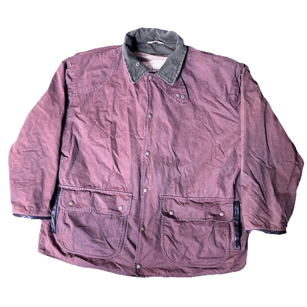 Vintage Lewis Creek Waxed Cotton Jacket Men's XL Brush Canvas Hunting Outdoor